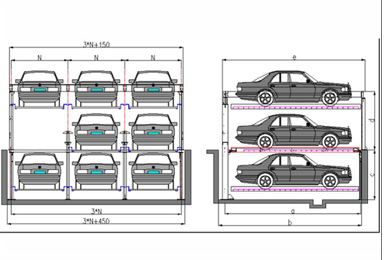 China. -1 + 2 (3 niveles) Parking para áreas residenciales Smart Card Pit Design Puzzle Parking System proveedor