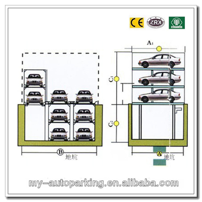 China. +1-1 Sistema de estacionamiento de estacionamiento en pozos elevador de estacionamiento en pozos para viviendas proveedor