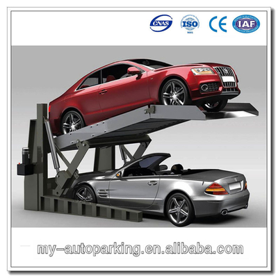 China. Elevador de coches inclinado con dos postes de elevación garaje portátil para dos coches de estacionamiento proveedor