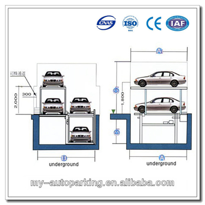 China. -1+1, -2+1, -3+1 El ascensor de coche de diseño de hoyo para garajes domésticos proveedor