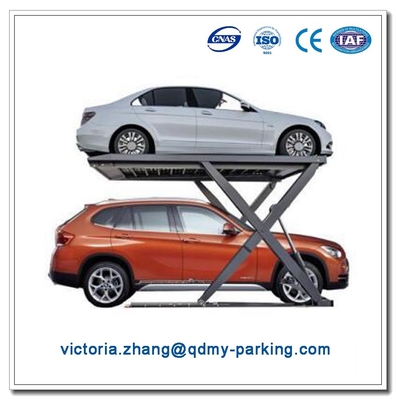 China. Elevador de estacionamiento de automóviles doble plataforma pequeña elevador de tijeras proveedor