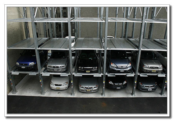 3200kg de trabajo pesado 3 pisos apilador aparcamiento ascensor sistema de almacenamiento de automóviles apilador vertical