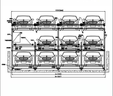-1 + 2 (3 pisos) Sistema de estacionamiento automático de diseño de puzles de pozo inteligente