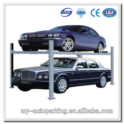 Sistema de estacionamiento de coches de 4 postes 4 postes de elevación hidráulica doble de cuatro postes