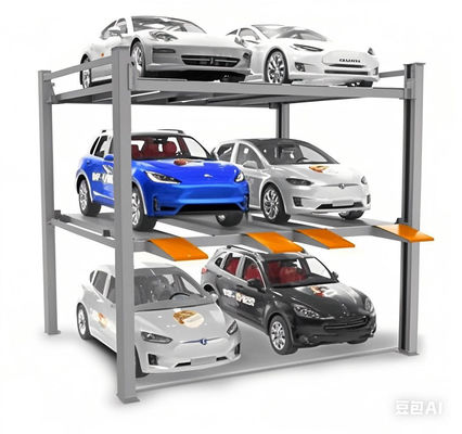 Sistema de estacionamiento de doble ancho de 3 niveles/elevador de estacionamiento de tres niveles/elevador de estacionamiento de tres niveles/6 coches hidráulico