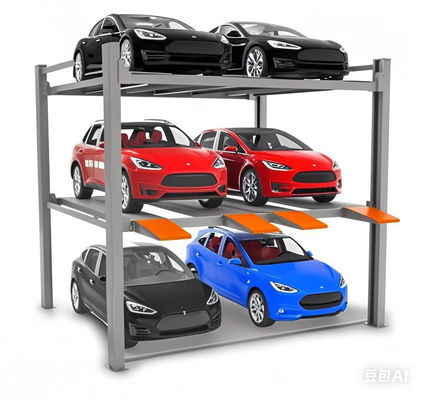 Sistema de estacionamiento de doble ancho de 3 niveles/elevador de estacionamiento de tres niveles/elevador de estacionamiento de tres niveles/6 coches hidráulico