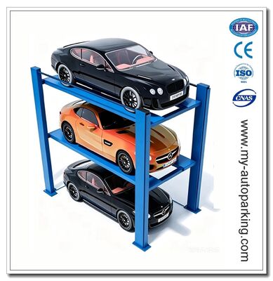 Elevador de estacionamiento de automóviles estable de 4 postes de triple apilamiento con paquete de potencia hidráulico estándar China Manufacturer
