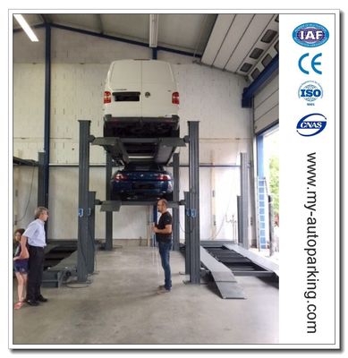 Venta caliente! Cuatro postes de elevación de almacenamiento de automóviles / Cuatro postes de elevación de estacionamiento para 3 coches / Doble cuatro postes de elevación / 4 postes de estacionamiento de elevación
