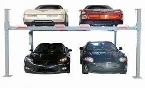7Cuatro postes de doble elevador de estacionamiento QDMY-608D