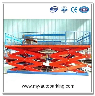Venta en caliente! elevadores de tijeras de acero inoxidable hidráulico en el suelo / elevadores de tijeras de automóviles de mediana altura / elevadores de automóviles de tijeras hidráulicos