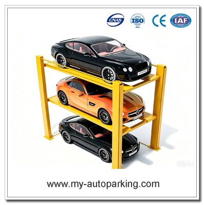 Elevador de estacionamiento de 4 postes, proveedor de China, apilador de estacionamiento triple de dimensión personalizada